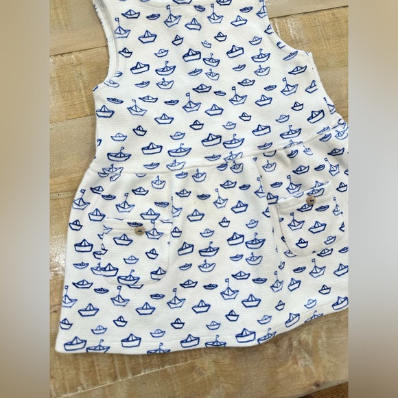 Zara baby girl sailboat white sleeveless cute babydoll dress - Picture 4 of 10